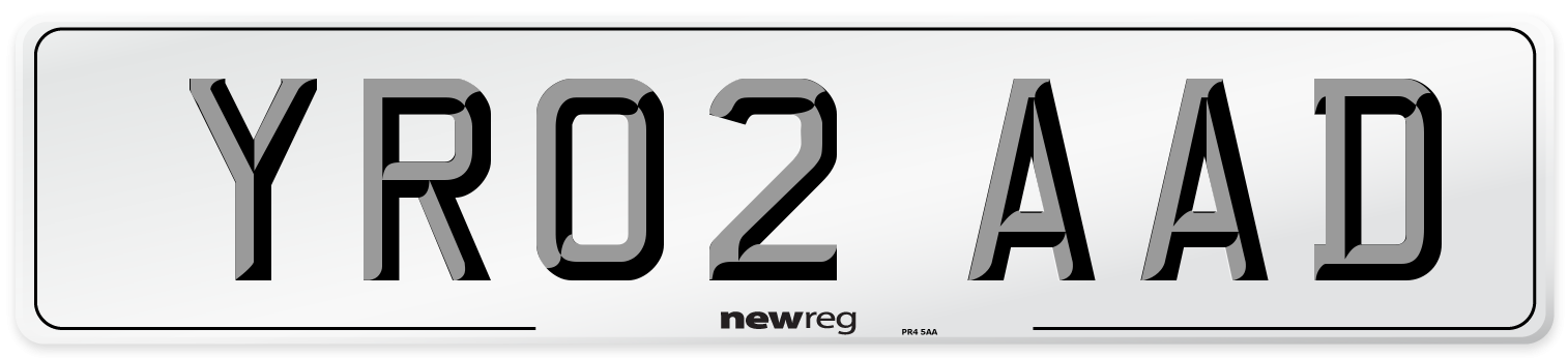 YR02 AAD Number Plate from New Reg
